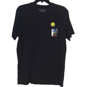Beach Bros Smiley Face Surprise T-shirt S Black